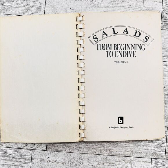 Salads From Beginning to Endive Vtg 1980 by Kraft Kitchens Comb Spiral Cookbook - Picture 7 of 14